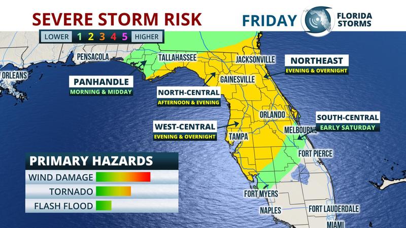 Tornado, Flood and Wind Damage Risk in Florida Friday | WGCU News