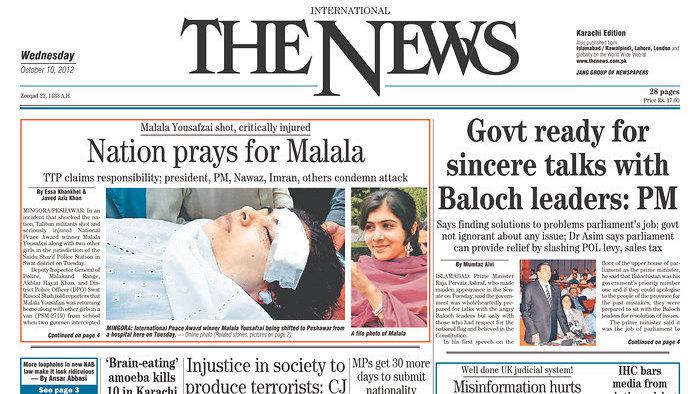 Image result for malala shot american headlines