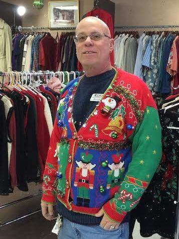 thrift store ugly christmas sweater