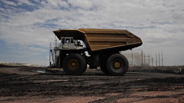 <p>File photo of a truck at a Wyoming coal mine. </p>