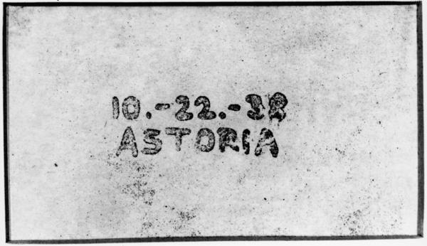 This was the first image created with xerography — on Oct. 22, 1938, in the Astoria neighborhood of Queens.