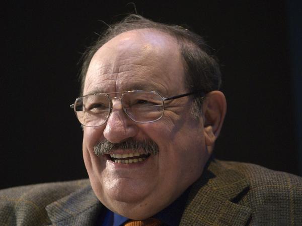 Italian writer Umberto Eco attends an event at the Paris Book Fair on March 30, 2010.