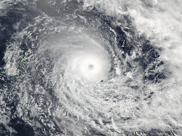 A satellite image released by NASA Goddard Rapid Response on Friday shows Cyclone Winston in the South Pacific Ocean.