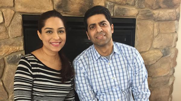 Asma Sukhera, 36, and her husband Minhaj Husain, 39, say they're appalled by the rhetoric about Muslims this campaign. "This election's coming across as a pick-your-poison election," said Minhaj.