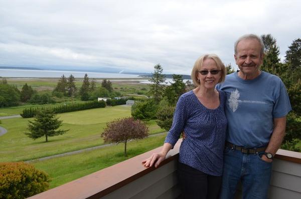 <p>The Swansons' Whidbey Island home overlooks Admiralty Bay.</p>