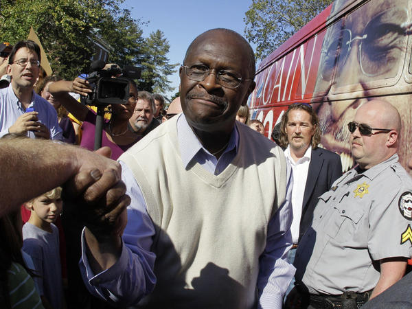 <p>Republican presidential candidate Herman Cain campaigns on Oct. 15 in Cookeville, Tenn. </p>