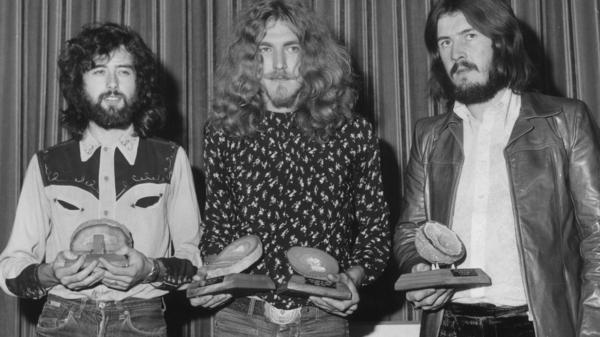Jimmy Page, Robert Plant, and John Bonham of Led Zeppelin, in 1970. A new lawsuit says the group borrowed from another band's work without crediting it, for the huge hit "Stairway to Heaven."
