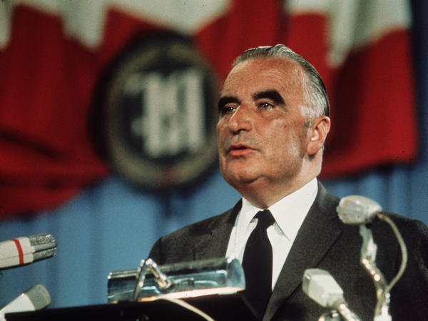 French President Georges Pompidou, shown here in 1969, launched an international competition in 1971 to design and build the museum.