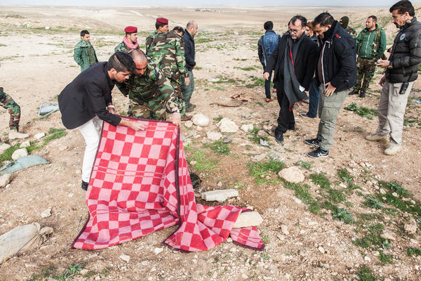 Desbois visits the mass graves of Yazidis in Sinjar, a Kurdish region of Iraq.