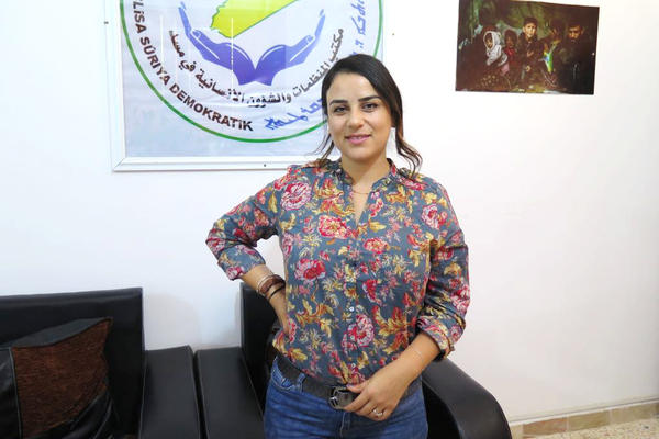 Zozan Alloush is the co-chair of development and humanitarian affairs in the Syrian Democratic Council. "I'm a women's rights activist, and I don't like seeing women all the time as victims. But in this case, most of them really are victims," she says.