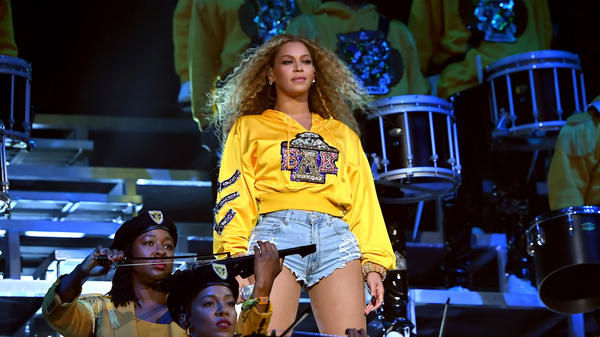 Beyoncé Knowles performs onstage during 2018 Coachella Valley Music And Arts Festival Weekend 1 at the Empire Polo Field on April 14, 2018 in Indio, California.