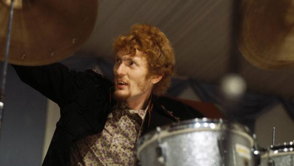 Ginger Baker, performing with Cream in 1966.