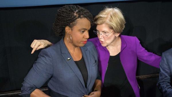 Rep. Ayanna Pressley said of fellow Massachusetts Democrat Sen. Elizabeth Warren: "She never loses sight of the people."
