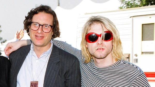 Danny Goldberg and Kurt Cobain attend the 1993 MTV Video Music Awards, at the height of Nirvana's fame.