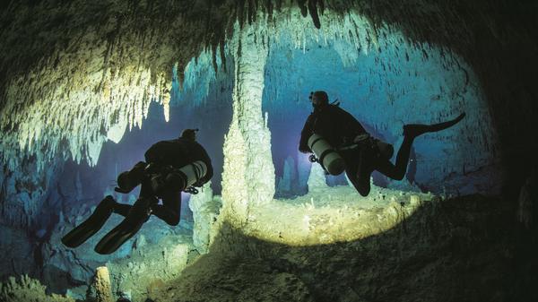 Jill Heinerth says Dan's Cave on Abaco Island, Bahamas, is her "favorite cave on Earth."
