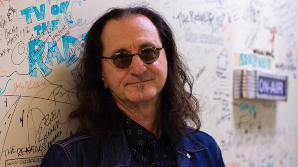 Geddy Lee outside the World Cafe Performance Studio at WXPN in Philadelphia.