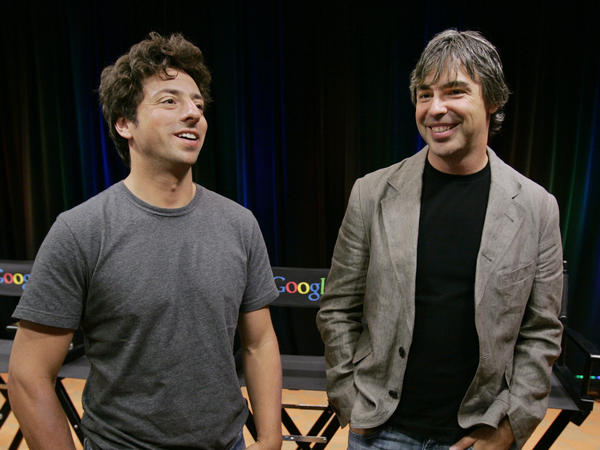 Google co-founders Sergey Brin (left) and Larry Page announced Tuesday they are stepping down from their leadership roles but will remain board members of Alphabet, Google's parent company.