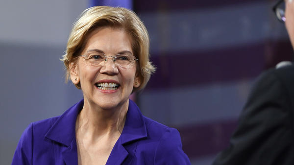 Sen. Elizabeth Warren, D-Mass., received top marks from the progressive grassroots organization Indivisible's rankings of the Democratic presidential candidates released on Wednesday.