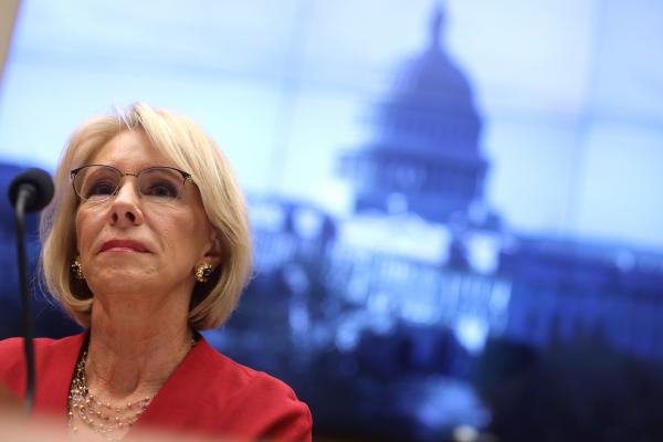Education Secretary Betsy DeVos appeared Thursday before a hearing of the House Education and Labor Committee in Washington, D.C.
