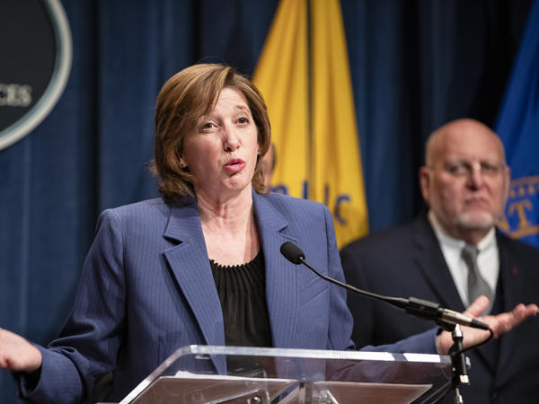 National Center for Immunization and Respiratory Diseases Director Dr. Nancy Messonnier, speaks during a news conference in January. Messonnier on Friday defended the CDC's handling of a new coronavirus case in California.