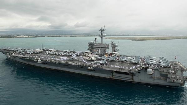 aircraft carrier uss theodore roosevelt (cvn 71) arrives in