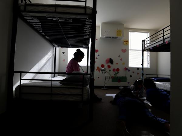 When children are held for long periods away in detention centers, such as this center for migrant children in Carrizo Springs, Texas, they may suffer psychological harm.