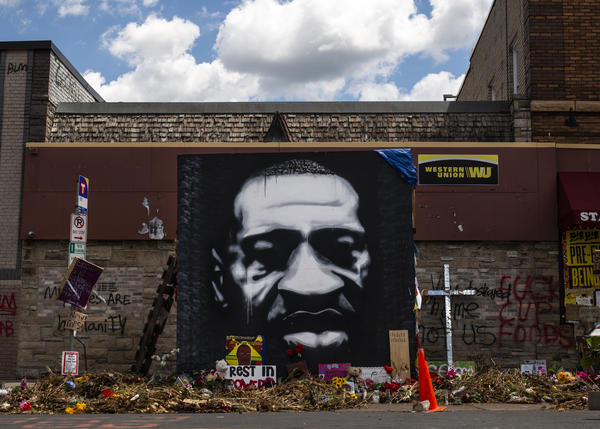 Terry Willis finished his march for "change, justice and equality" on Sunday at the intersection of 38th Street and Chicago Avenue, where George Floyd was killed by Minneapolis police on May 25.