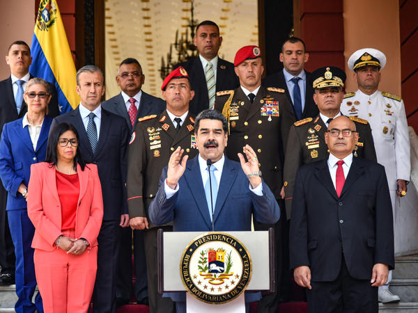 President of Venezuela Nicolás Maduro speaks at Miraflores government palace on March 12, in Caracas, Venezuela. Despite international pressure and attempts to remove him, the leader has clung to power.