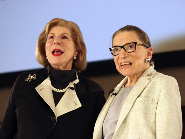 NPR's Nina Totenberg with the late Supreme Court Justice Ruth Bader Ginsburg in 2018.