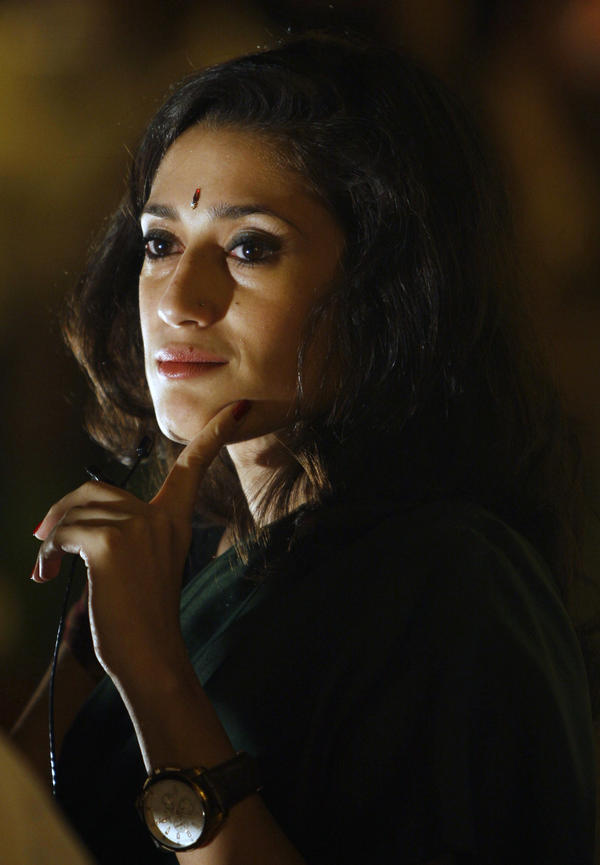 Fatima Bhutto says it was "totally terrifying" to go through airport security with her laptop full of research material for <em>The Runaways</em>. "You know, 'I'm writing a novel' is kind of like 'my dog ate my homework,' I think, at an airport," she says. Bhutto is pictured above in New Delhi in April 2010.
