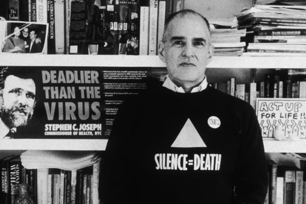 Writer and activist Larry Kramer, here in 1989, was an unapologetically loud and irrepressible voice in the fight against AIDS.
