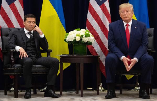 President Trump and Ukrainian President Volodymyr Zelenskiy meet in New York.