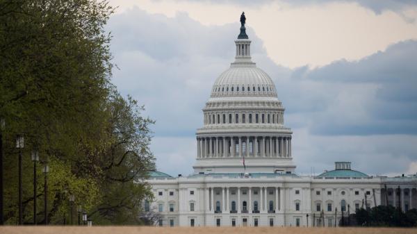 The U.S. Capitol is seen on March 31. Lobbyists are competing for funds in coronavirus financial aid.