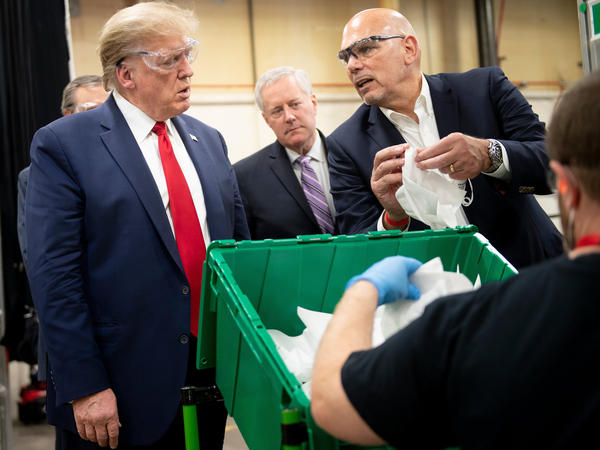 President Trump toured a Honeywell International Inc. factory producing N95 masks during in Phoenix on Tuesday, his first trip since widespread COVID-19 related lockdowns went into effect.