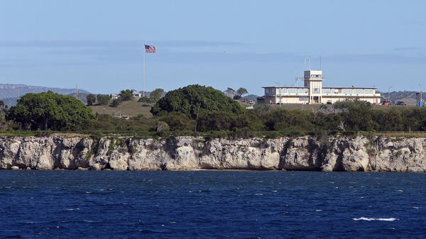 The original military courtroom at the U.S. Navy base at Guantánamo Bay, Cuba, is seen in this photo approved for release by the U.S. military.