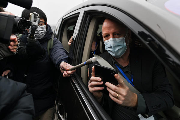 World Health Organization investigative team member Peter Daszak (shown here during a trip to China in February) tells NPR that the group's report calls for additional research on farms that breed exotic animals in southern China.