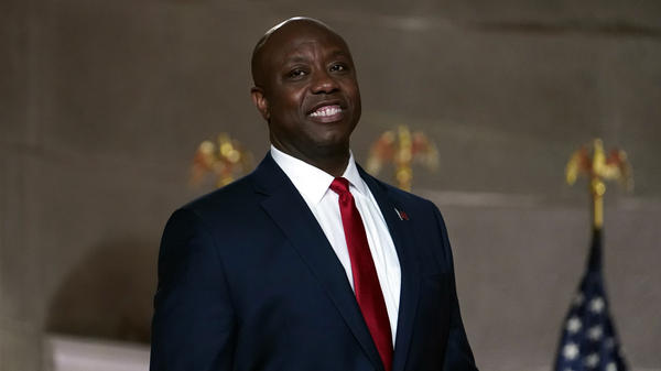 Sen. Tim Scott, R-S.C., pictured at the Republican National Convention on Aug. 24, 2020, gave the Republican response to President Biden's address to Congress on Wednesday.