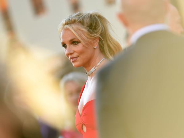 Britney Spears arrives at a Hollywood movie premiere in 2019.