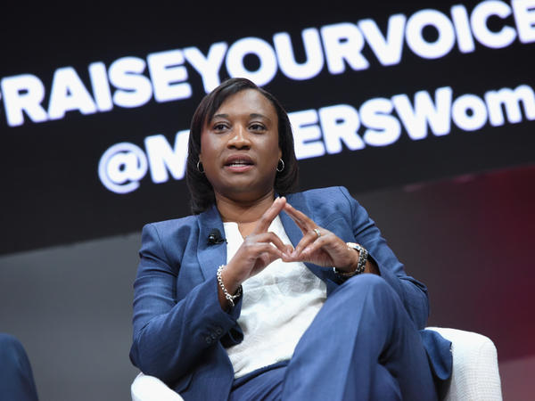 Laphonza Butler (shown here in 2018) is the first woman of color to lead Emily's List. Most recently, she worked at AirBnb and on Kamala Harris' presidential campaign.