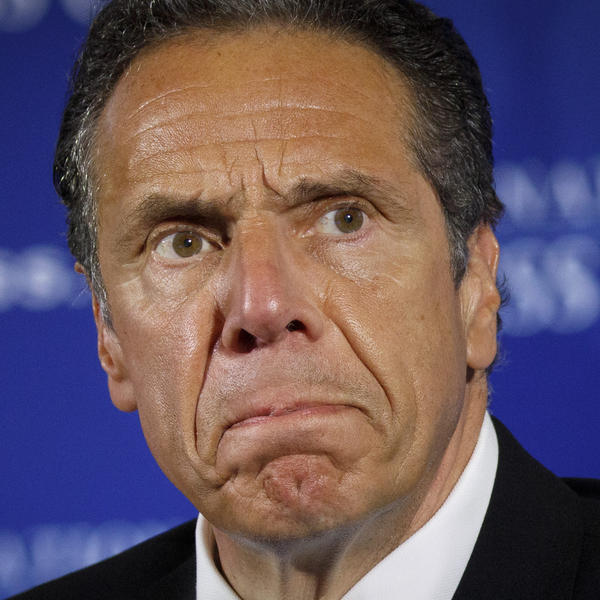 Andrew Cuomo, seen last year during a news conference, now faces a criminal complaint. It charges the former New York governor with a misdemeanor sex crime.