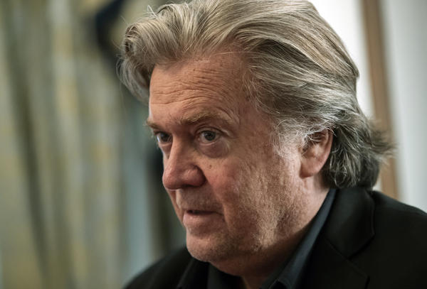 Steve Bannon, once chief strategist to then-President Donald Trump, has been charged by the Justice Department with criminal contempt of Congress. Here, he is pictured in August 2018.