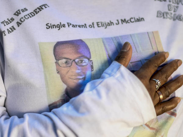 Sheneen McClain stands at the site where her son Elijah was killed after an interaction with Aurora Police officers and paramedics resulted in the 23-year-old being restrained, choked and given a sedative on Aug. 24, 2019. Elijah McClain died less than a week later after leaving the scene unconscious and unable to breathe under his own power.
