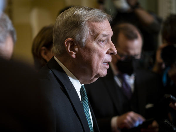 Sen. Dick Durbin, D-Ill., says he believes the Senate will pass President Biden's spending bill before the end of the year. The House passed the bill on Friday, sending it to the 50-50 Senate.