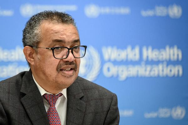 World Health Organization Director-General Tedros Adhanom Ghebreyesus speaks at the WHO headquarters in Geneva on Oct. 18.
