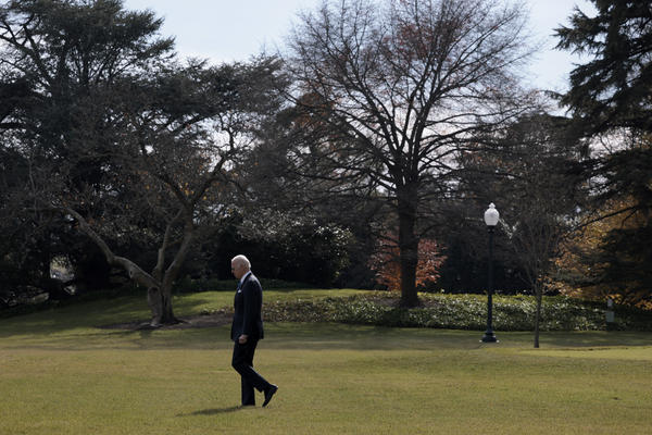 President Biden walks to Marine One outside the White House on Dec. 2.