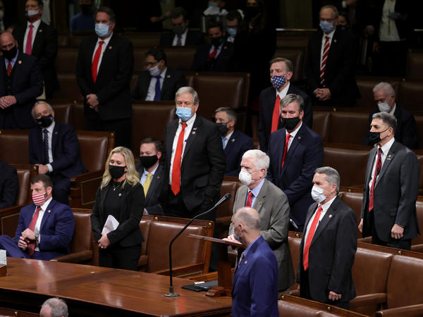 Republican House members objected to the certification of votes, allowed under the Electoral Count Act, from Nevada during a joint session of Congress on Jan. 6, 2021. It was rejected because a senator did not join in the objection.