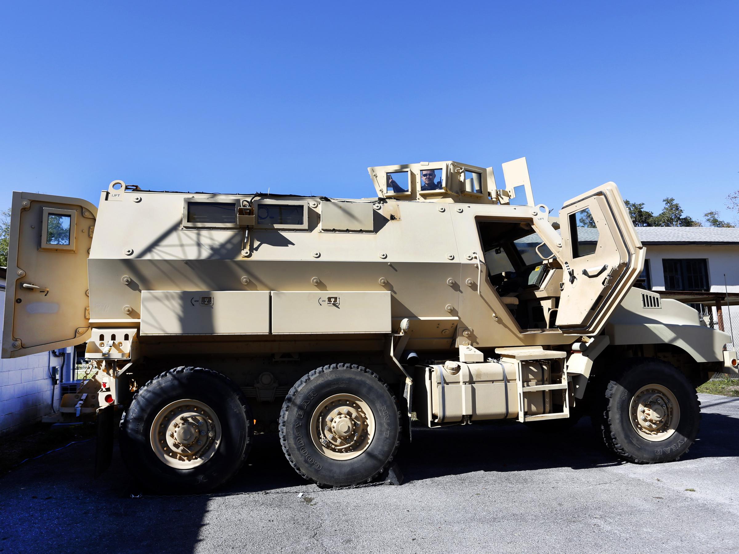 an mrap at the high springs police department in florida.