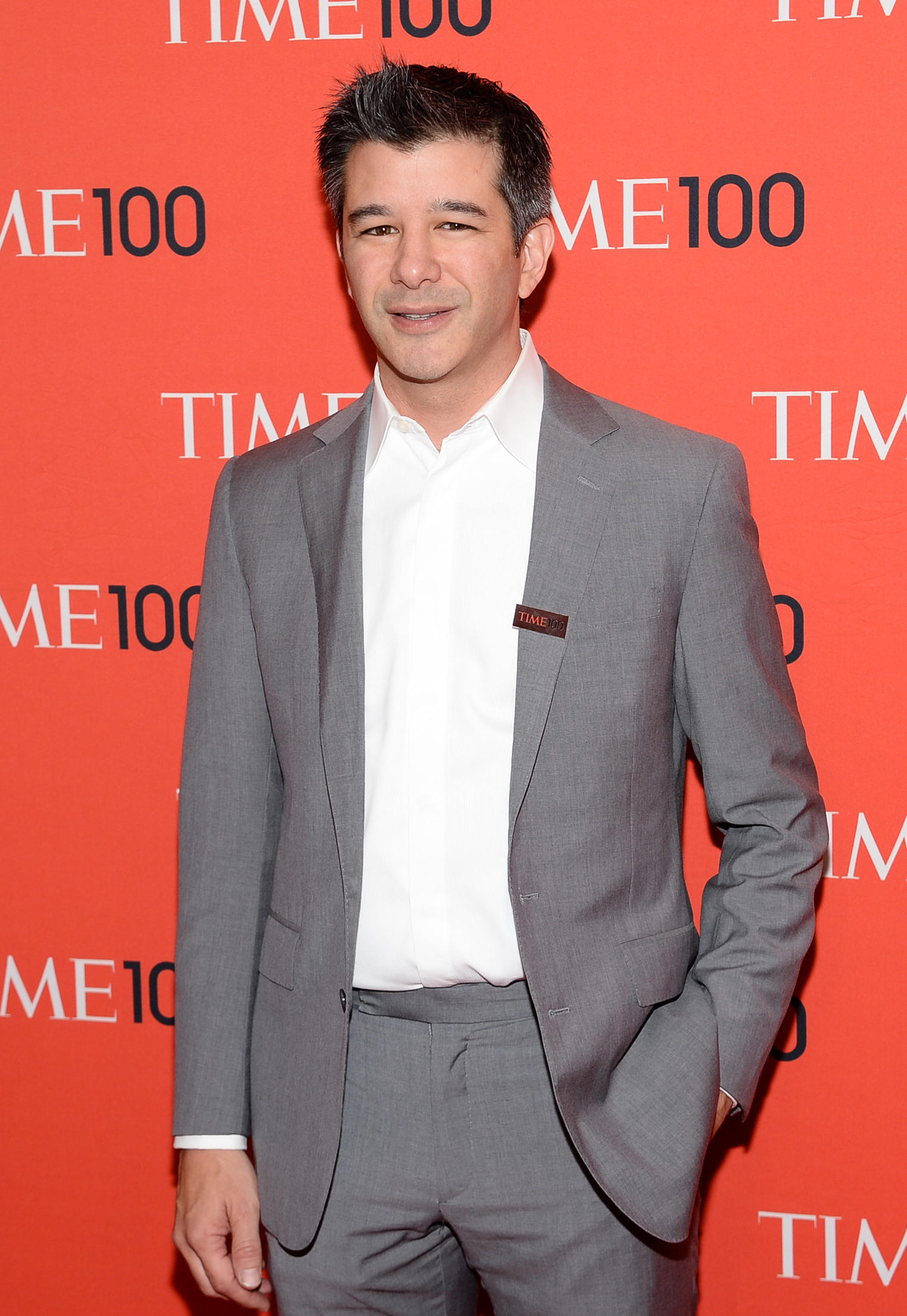 uber ceo travis kalanick arrives at the 2014 time 100 gala in