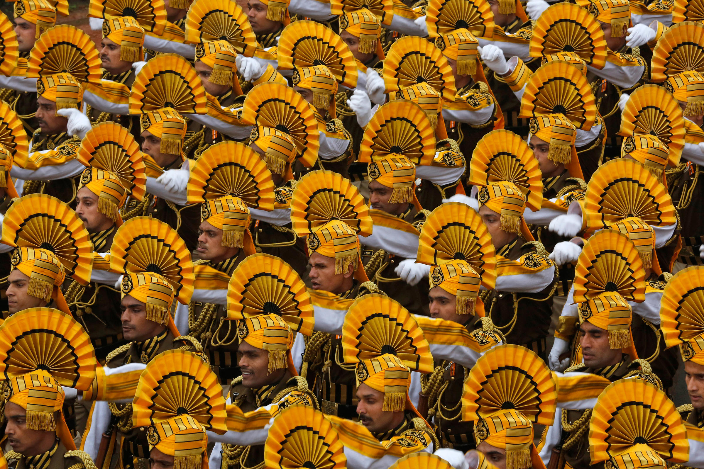 soldiers march during the parade, marking the anniversary of