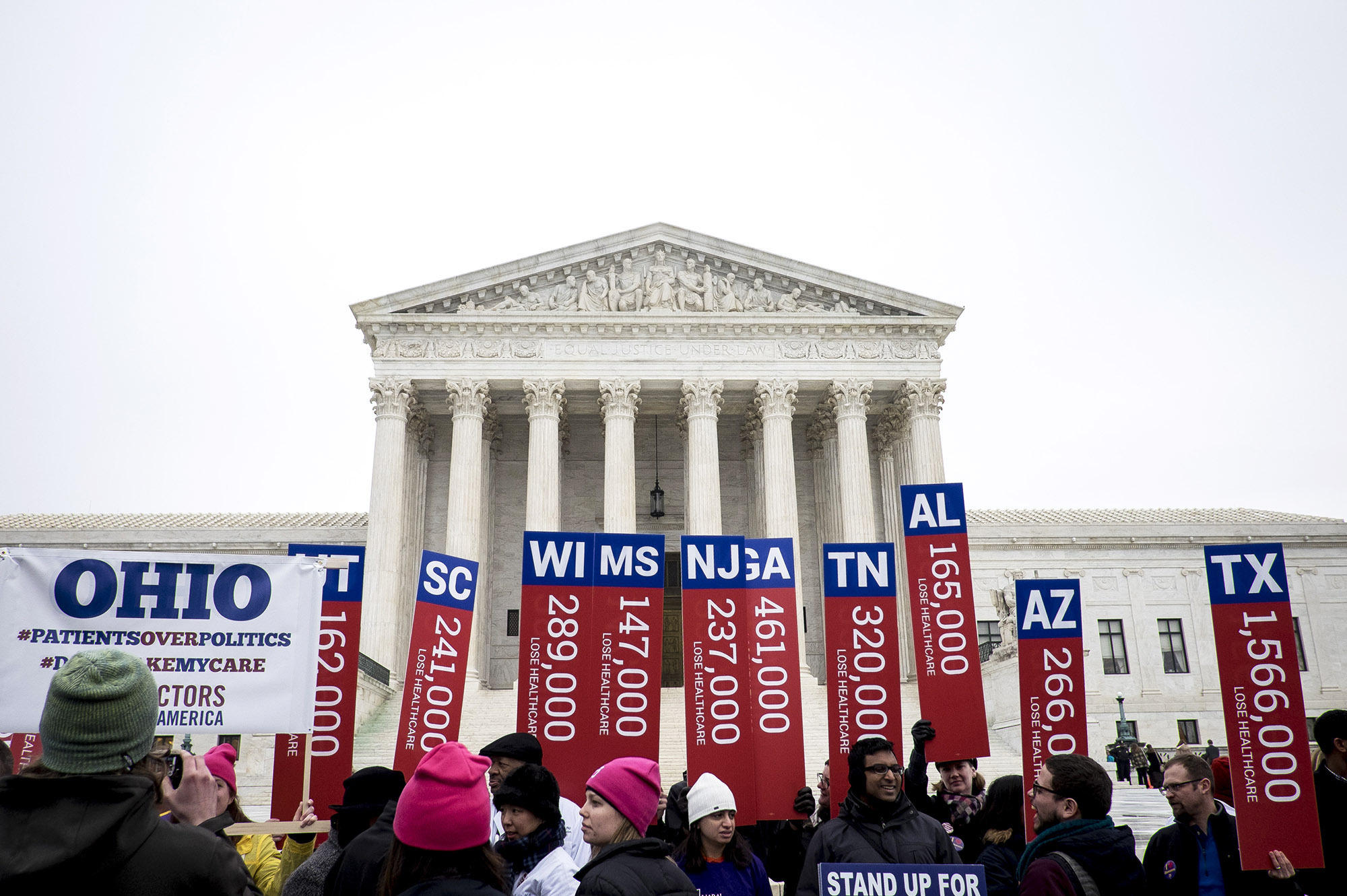 of obamacare jockeyed for position outside the supreme court